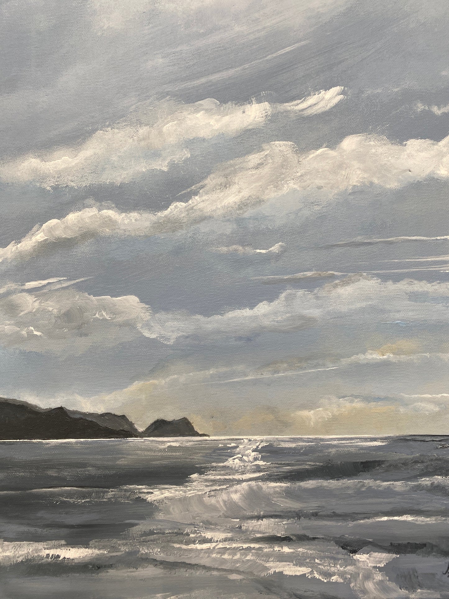 Glimmering Light over Fistral | 48 x 37.5cm